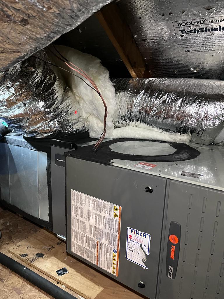 Attic Units - trane hvac system installation attic